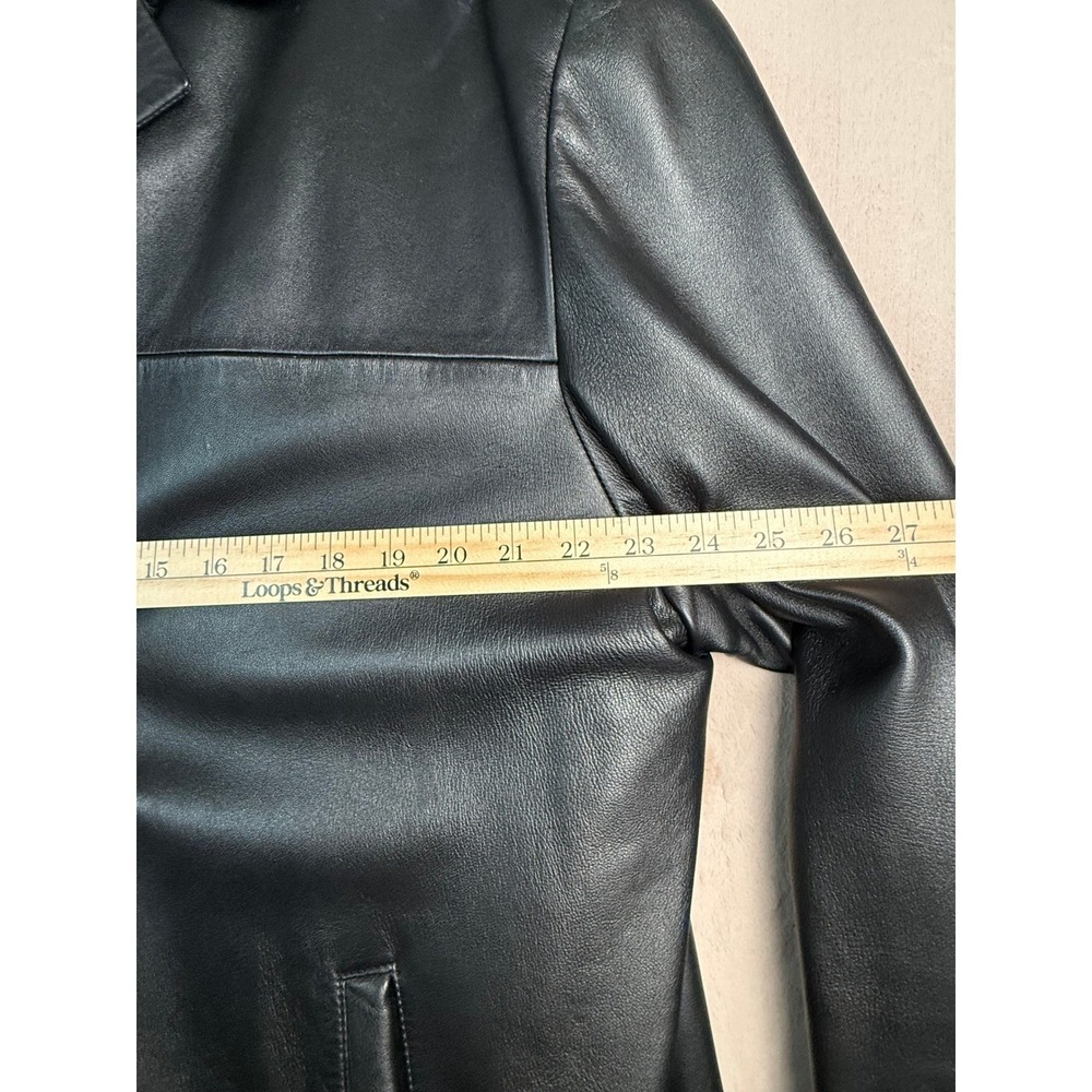 Gianna Lorenzi Italy Leather Jacket Mens XXL Black Lambskin Coat Zip-Out Lining - Picture 13 of 15